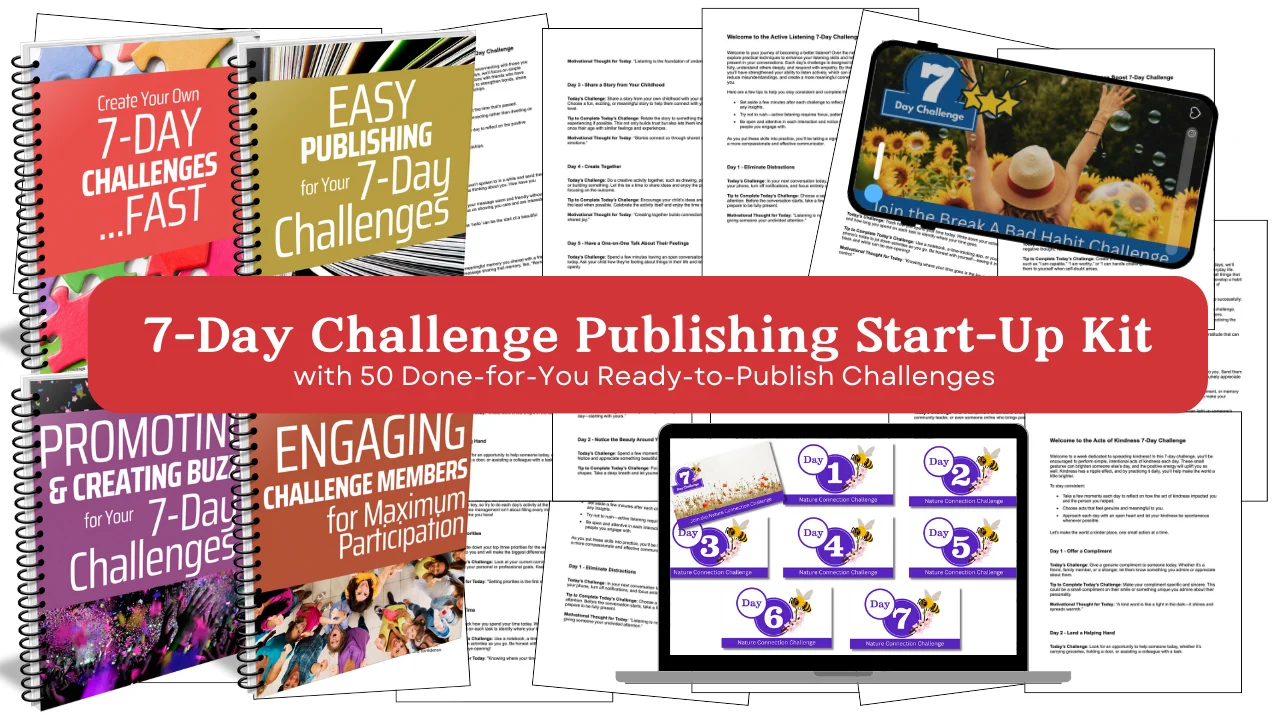 7-Day Challenge Done-for-You Publishing Start-Up Kit